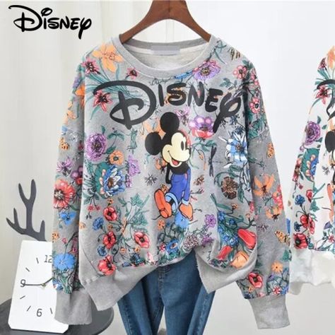 Just found this amazing item on AliExpress. Check it out! US $26.87 40％ Off | Disney 2022 New Arrival Fashion Autumn Cotton Loose O-neck Ins Couple Casual Cartoon Mickey Mouse Print Long Sleeve Sweatshirt Casual Blouse Women, Disney Women, Spring Sweatshirt, Mouse Cartoon, Hoodie Cartoon, Mickey Mouse Cartoon, Women Hoodies, Sleeves Clothing, Spring Women