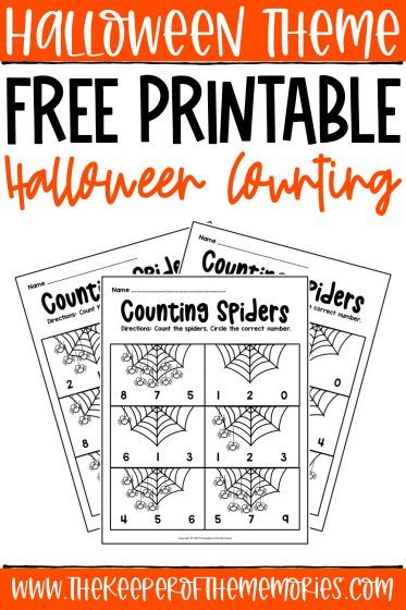 Free Halloween Math Worksheets, Halloween Preschool Worksheets, Halloween Worksheets Preschool, October Math Centers, Math Counting Worksheets, October Lesson Plans, Top Template, Halloween Math Worksheets, Halloween Counting