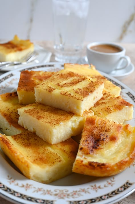 Milk Custard, Food Traditional, Greek Sweets, Greek Desserts, Greek Cooking, Custard Pie, Greek Food, Turkish Recipes, Greek Recipes