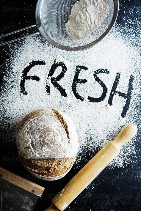 Bread Photoshoot Ideas, Bread Photoshoot, Flour Photography, Bread Photography, Wholemeal Bread, Fresh Baked Bread, Baking Photography, Baking Quotes, Pizza Art