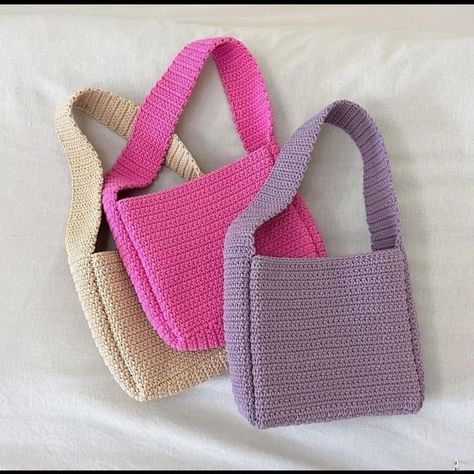 Tote Crochet, Diy Crochet Bag, Crochet Shoulder Bags, Tas Bahu, Free Crochet Bag, Crochet Bag Tutorials, Mode Crochet, Crochet Bag Pattern Free, Bag Pattern Free