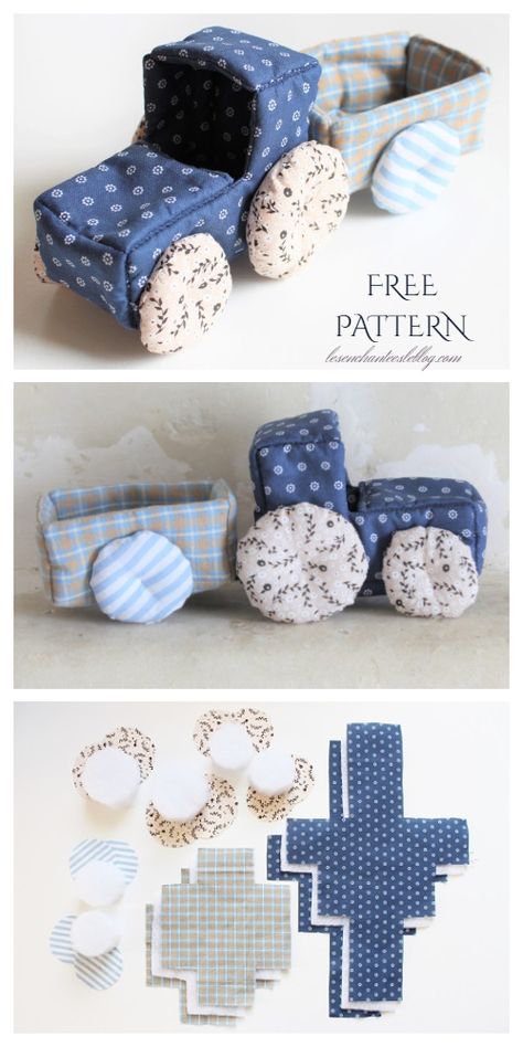 DIY Fabric Toy Tractor Free Sewing Pattern Cloth Toys Diy, Fabric Toys Diy, Diy Fabric Crafts, Soft Toy Patterns, Baby Activity, Fabric Sewing Patterns, Animal Sewing Patterns, Sewing Stuffed Animals, Free Sewing Pattern