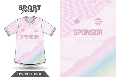 Premium Vector | Vector vector sport jersey soccer for sublimation Pink Jersey Design, Jersey Design Ideas, Soccer Jersey Design, Jersey Ideas, Pink Football, Atomic Design, Jersey Designs, Jersey Pink, Sports Jersey Design