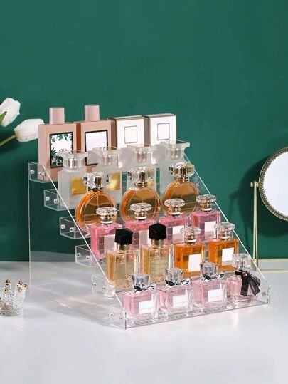 Transparent Staircase, Parfume Display, Eyeshadow Palette Storage, Perfume Stand, Cosmetics Display Stand, Lipstick Nail, Perfume Storage, Powder Lipstick, Makeup Display