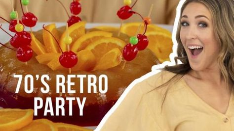 Eden Passante throws together a groovy 1970s-themed party. #Party #70's #Ideas #Food #Recipes #Treats #Decorations Retro 70s Party Decor, 1970s Theme Party Ideas, 70s Themed Party Snacks, 70's Food 1970s Party Ideas, 70s Dinner Party Decor, 1970s Food Parties, 70s Party Snacks, 1970s Party Ideas, 1970s Party Food