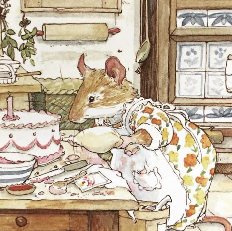 Cozy Anthropomorphism, Fairytale Moodboard, Nostalgic Illustration, Cottage Fairytale, Cozy Critters, Cottagecore Animals, Jill Barklem, Brambly Hedge, 동화 삽화