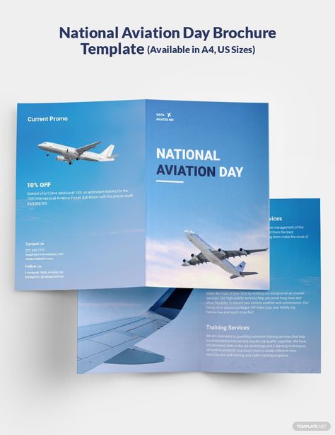 Free National Aviation Day Brochure Template #AD, , #sponsored, #Aviation, #National, #Free, #Template, #Brochure National Aviation Day, Father Day Ad, Web Design Creative, Aviation Posters, Template Brochure, Travel Brochure Template, Free Brochure Template, Blank Business Cards, Leaflet Design