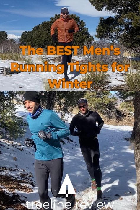 Top image show a single runner on snow and bottom image shows two runners on snow outside. Running In The Cold, Running In Cold, Mens Running Tights, Tips For Running, Running Pack, Winter Tights, Running In Cold Weather, Winter Running, Ski Touring