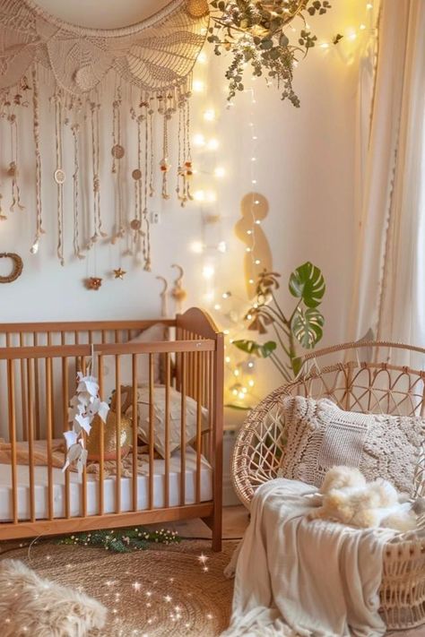 Creating a Bohemian Nursery: Artistic Charm Spiritual Nursery, Crystal Nursery, Baby 2024, Bohemian Nursery, Industrial Minimalist, Unique Furniture Pieces, Boho Garden, Bold Wallpaper, Spiritual Decor