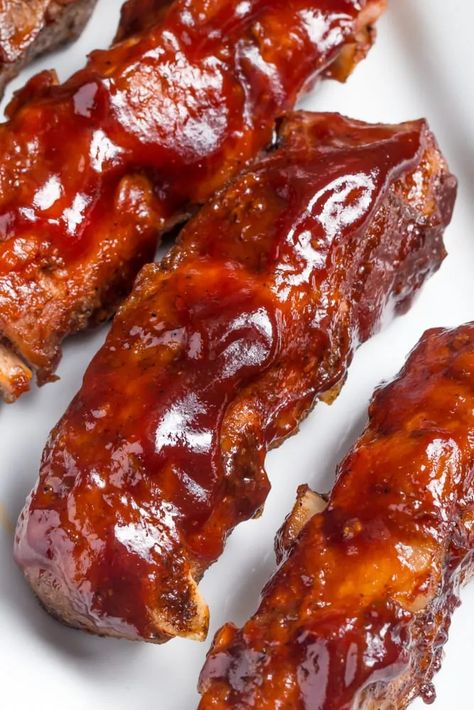 Easy Crockpot Riblets Recipe 1 Crockpot Riblets, Beef Chuck Riblets Recipe, Sticky Bbq Sauce, Pork Loin Crock Pot Recipes, Riblets Recipe, Pork Riblets, Crockpot Pork Loin, Barbecue Sauce Chicken, Pork Recipes For Dinner