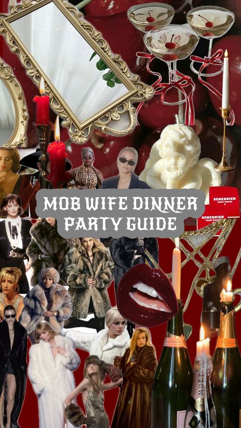 Mob wife dinner party aesthetic guide Dirty Martini Party, Mafia Theme Party, Bachelorette Outfit Themes, Mafia Party, Dinner Party Style, Bachelorette Bachelor Party, Birthday Ideas For Her, Dinner Party Themes, Bachelorette Themes