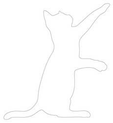 Cat Outline - 22 Outlines of Delightful Printable Cats Cat Cutout Template, Free Cat Silhouette Printable, Cat Outline Drawing Free Printable, Printable Cat Template, Cat Stencils Templates Free Printable, Cat Template Free Printable, Cat Silhouette Printable, Black Cat Outline, Page Crafts