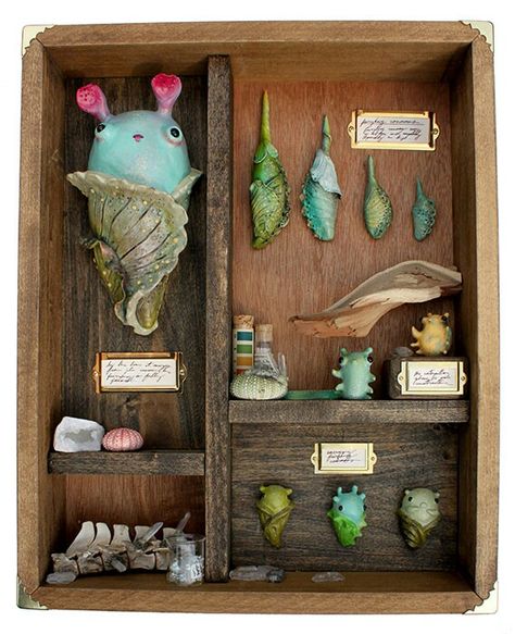 Shing Yin Khor Wooden Fairy, Clay Monsters, Box Diy, Sculpture Clay, Polymer Clay Art, Shadow Boxes, Polymer Clay Crafts, Clay Projects, Clay Creations