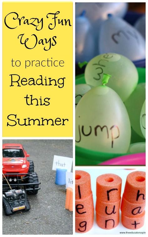 Crazy fun ways to teach summer reading! Outdoor Reading Activities, Summer School Reading Activities, Summer Literacy Activities, Summer Reading Activities, January Book, Reading Summer, Practice Sight Words, Nanny Life, Camp Games