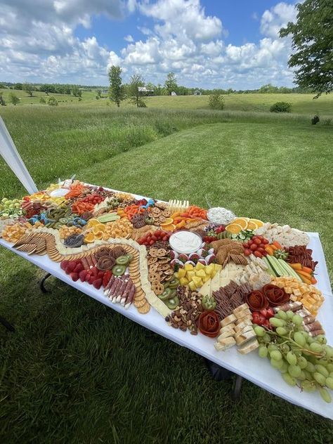 Charcuterie Masterclass! | Grazing board for a graduation party | Facebook Giant Charcuterie Board Wedding, Charcuterie Board Large Party, Giant Charcuterie Table, Graduation Charcuterie Board Ideas, Large Grazing Table, Graduation Charcuterie Board, Graduation Charcuterie, Giant Charcuterie Board, Charcuterie Board Large