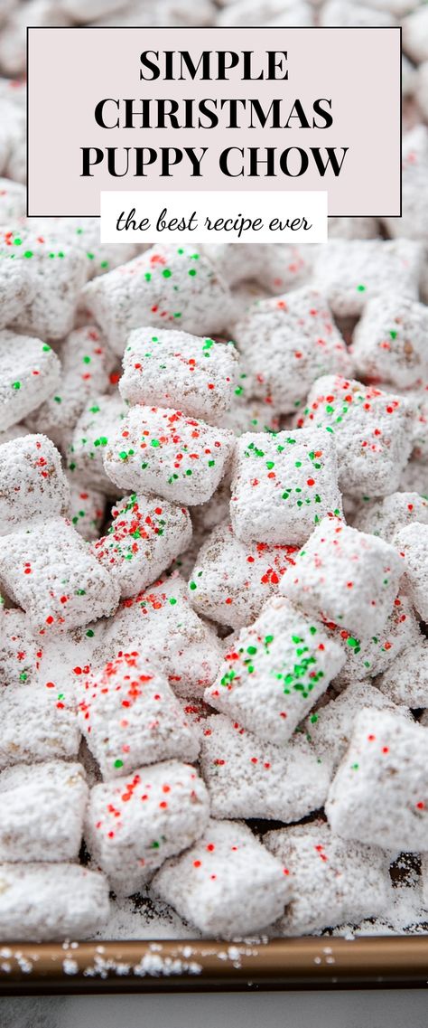 Image for Simple Christmas Puppy Chow Christmas Puppy Chow, Muddy Buddy Recipe, Puppy Chow Christmas, Reindeer Chow, Chow Recipe, Muddy Buddies Recipe, Muddy Buddy, Christmas Bark, New Year's Desserts