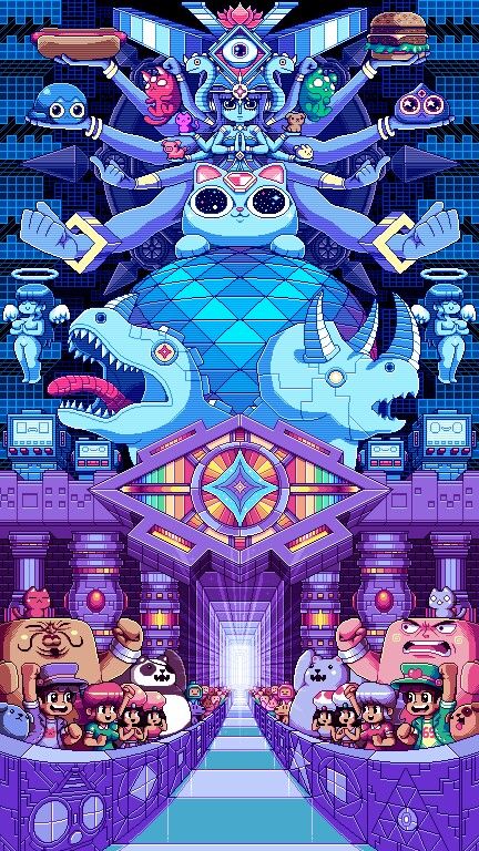 Paul Robertson, Pixel Art Gif, Bloc Party, 8bit Art, Psy Art, Pink Lady, We Made It, Visionary Art, Trippy Art