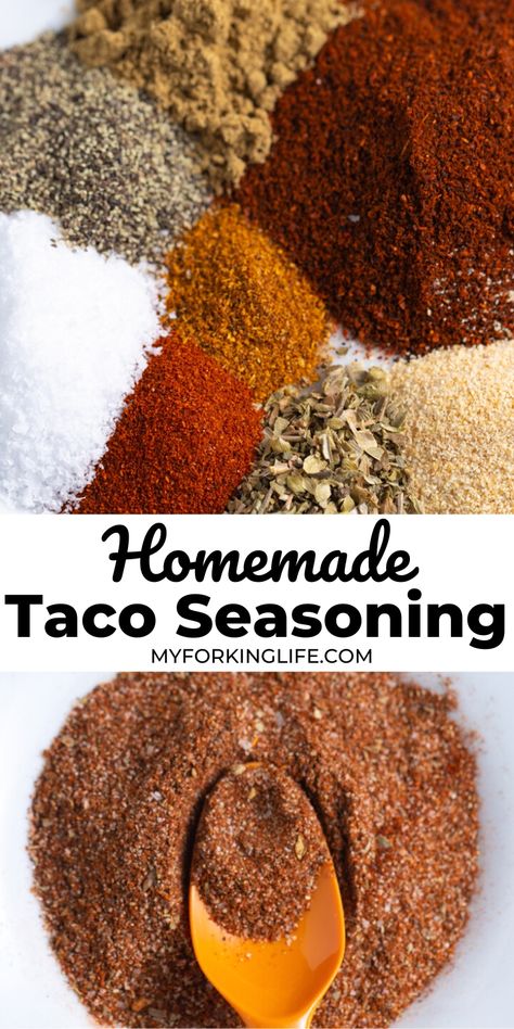 Taco Seasoning Easy, Keto Taco Seasoning, Diy Taco Seasoning, Make Taco Seasoning, Mexican Ideas, Homemade Taco Seasoning Mix, Low Carb Taco, Gluten Free Tacos, Homemade Taco Seasoning Recipe