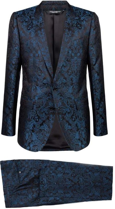 Dolce And Gabbana Suit Men, Paisley Suit Men, Paisley Suit, Dolce And Gabbana Suits, Romantic Men, Man Blazer, Dolce And Gabbana Man, Blue Paisley, Prom Outfits