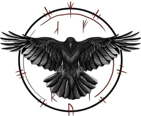 Odin's Ravens Tattoo, Black Crow Tattoos, Eagle Wing Tattoos, Small Feather Tattoo, Tattoo Studio Interior, New Beginning Tattoo, Family Tattoos For Men, Norse Mythology Tattoo, Crow Tattoo Design