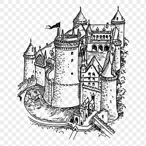 Fort Images, Castle Cartoon, Castle Coloring Page, Castle Illustration, Castle Drawing, Castle Pictures, High Middle Ages, Free Coloring Sheets, Princess Coloring Pages