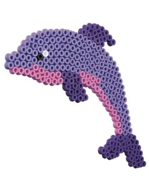 Dolphin Perler Bead Mario, Perler Creations, Easy Perler Beads Ideas, 3d Perler Bead, Hama Beads Design, Perler Bead Templates, Diy Perler Bead Crafts, Perler Crafts, Diy Perler Beads