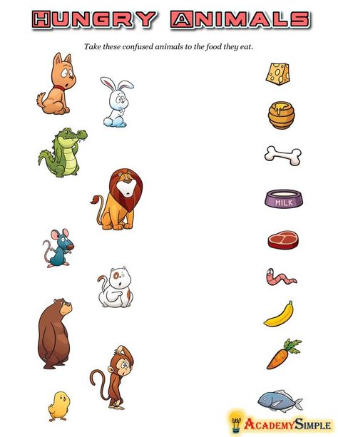 #worksheets #printable #kidsactivities #activitiesforkids #homeschooling #download #pdf #practice #learning #education #animalsworksheet #animals #kindergartenscience #kindergarten #montessori #montessoriactivities Food Worksheet, Names Of Animals, Kindergarten Montessori, Worksheets For Kindergarten, Vintage Pop Art, Kindergarten Science, Food Names, Eat Meat, Montessori Activities