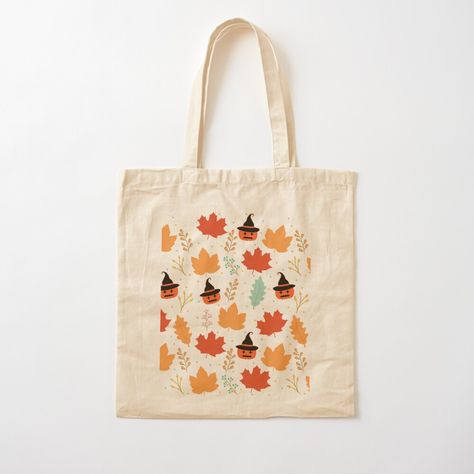 Vintage Halloween Pumpkin, Fall Tote Bag, Pumpkin Patterns, Fall Tote, Tote Bag Designs, Tote Bag Ideas, Gift Bags Diy, Street Fair, Gift Totes