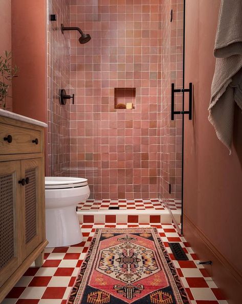 Get Inspired | Zia Tile Moody Bathroom, Zia Tile, Cement Design, Tile Layout, Cement Color, Pink Tiles, Design Rules, Cement Floor, Bathroom Renos