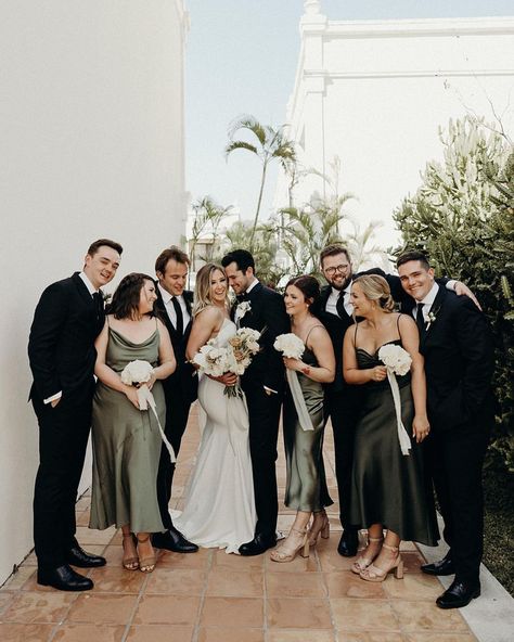 Park & Fifth on Instagram: “An olive bridesmaid scheme looks good in Tulum 🫒 🌴 📷: @andregouinphoto” Park And Fifth, Slip Bridesmaids Dresses, Olive Bridesmaid Dresses, Olive Wedding, Bias Cut Dress, Bias Cut Skirt, Wedding 2024, Satin Slip Dress, Satin Slip