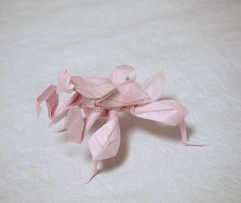 Orchid Praying Mantis | by Lonely-Shiba Orchid Praying Mantis, Origami Orchid, Origami Insects, Origami Flower Bouquet, Cute Art Projects, Creative Origami, Origami Artist, Origami Patterns, Origami Paper Art