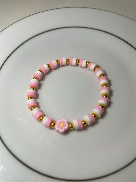 Bracelet Ideas With Clay Beads, Cute Beaded Bracelet Ideas, Pulseras Kandi, Make Clay Beads, Bracelet Business, Bracelets To Make, Colorful Bead Bracelets, Clay Bracelets, Clay Bead Necklace