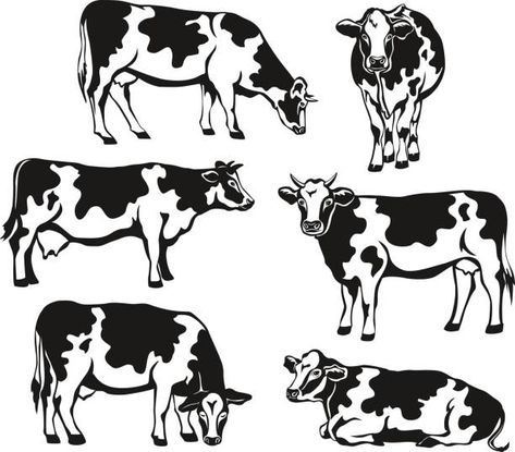 Cow Illustrations, Royalty-Free Vector Graphics & Clip Art - iStock Cattle Silhouette, Cow Tattoo, Cow Vector, Cow Illustration, Cow Drawing, Cow Photos, Cow Clipart, Holstein Cows, Object Design