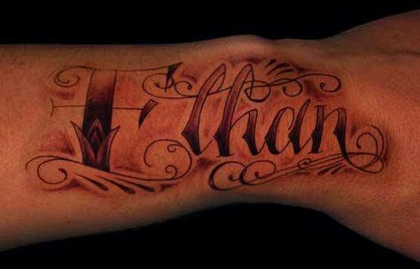 Ethan Ethan Tattoo Names Design, Ethan Name Tattoo, Ethan Tattoo, Ethan Name, Fem Boy Aesthetic, Name Tattoos On Arm, Tattoo Names, Names Design, Tattoo Pictures