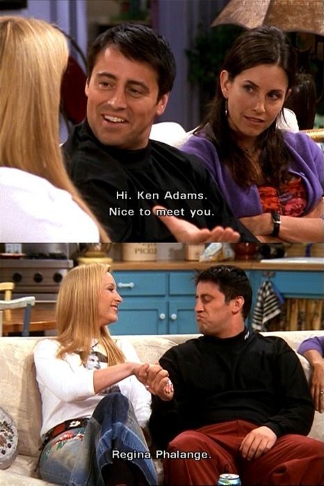 Phoebe Buffay Regina Phalange, Ken Adams, Friends Best Moments, Friend Jokes, Friends Scenes, Friends Episodes, Ross Geller, Friends Cast, Friends Tv Series