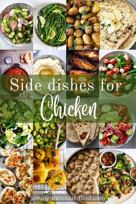 Sides For Chicken Dishes, Chicken Thigh Sides Meals, Veggie Sides For Chicken, Chicken Dinner With Sides, Dinner Sides Easy For Chicken, Fancy Side Dishes For Chicken, Garlic Chicken Side Dishes, Sides For Marinated Chicken, Cajun Chicken Side Dish