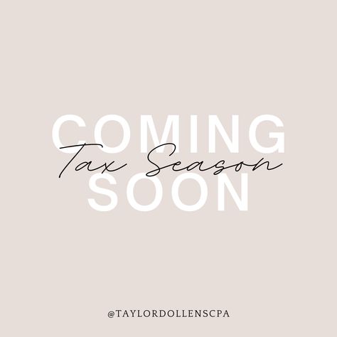 Yes, it it almost that time again. Everyone's favorite time. Tax Season. Starting prepping yourself over the next few months, start gathering all of your needed tax documents and information ready. Look back at last years return to get an idea of what your return looks like and what you are needing to provide. Prepping before hand helps your filing process be as smooth as possible! #CPA #CertifiedPublicAccountant #accountant #accountingsolutions #taxpreparation #taxes #smallbusiness Tax Marketing Ideas, Tax Quotes Truths, Tax Season Quotes, Tax Preparer Quotes, Tax Quotes, Tax Quote, Support Small Business Quotes, Business Card Displays, Card Displays