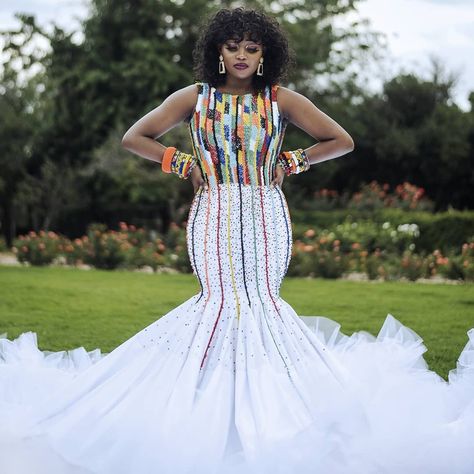 Modern Zulu Traditional Wedding Dresses, Ndebele Wedding Dress, Zulu Traditional Wedding Dresses, Wedding Dresses South Africa, Zulu Traditional Wedding, Zulu Traditional Attire, Zulu Wedding, South African Traditional Dresses, African Traditional Wedding Dress