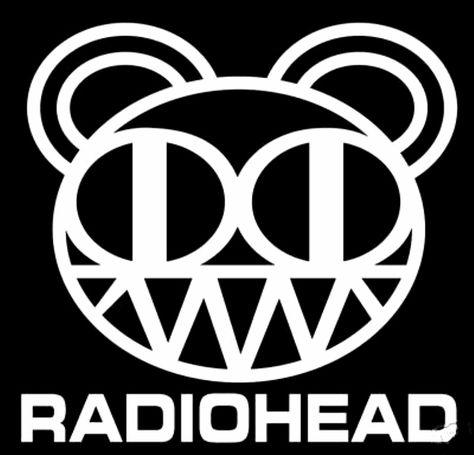 Music Typography. | mixtapecupcake Radiohead Bear, Radiohead Logo, Radiohead Poster, Radiohead Songs, Ok Computer, Horror Stuff, Jacket Ideas, Screen Printed Tshirts, Diy Jacket