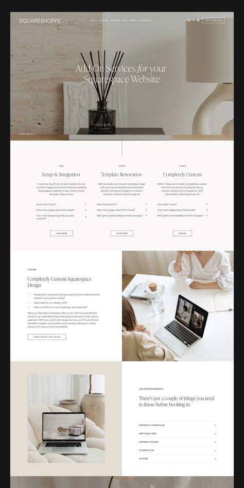 Squarespace Template Design, Website Design Landing Page, Minimal Website Design, Minimalist Web Design, Squarespace Template, Squarespace Website Design, Webdesign Inspiration, Website Design Layout, Modern Website