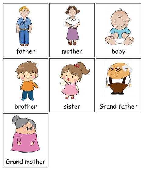 My Family Printables Preschool, My Family Chart Preschool, Family Learning Activities Preschool, Family Chart Preschool, Family Chart Ideas, My Family Flashcards Free Printable, Family Flashcards Printables Free, My Family Theme Preschool, Family Members Flashcards Free Printable