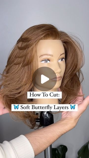 Medium Length Haircut Butterfly, Layer Cut Medium Hair, Butterfly Haircut On Shoulder Length Hair, Black Hair With Volume, Butterfly Hair Layers, V Shape Haircut With Curtain Bangs, Butterfly Haircut Medium Length Hair, Subtle Butterfly Haircut, Butterfly Haircut Tutorial Step By Step