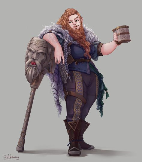 Dnd Dwarven, Dnd Druid, Viking Character, Pathfinder Character, Female Armor, Bearded Lady, Roleplay Characters, Dungeons And Dragons Characters, Dnd Art