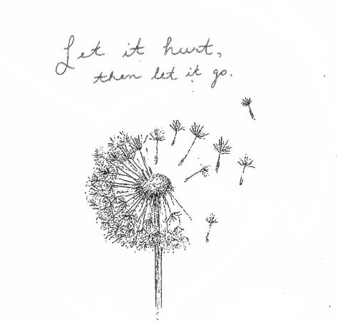 Letting Go Tattoo Ideas Moving Forward, Time Heals All Wounds Tattoo, Let Go Tattoo, Let It Go Tattoo, Ironman Triathlon Tattoo, Triathlon Tattoo, Let Go Of Anger, Henna Style Tattoos, Dandelion Art