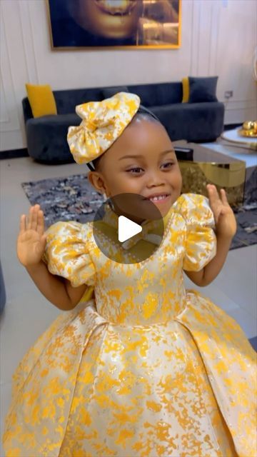 Gown Design For Girl, Bubu For Kids, Bubu Gown For Kids, Ankara Kids Dress Styles, Baby Gown Styles, Ball Gown For Baby Girl, Children Dress Styles, Children Outfits Girls Fashion, Kids Wear Girls Fashion