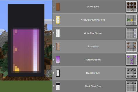 Minecraft Banner Book Design, Minecraft Book Banner Designs, Nether Banner Minecraft, Witch Banner Minecraft, Minecraft Fantasy Banner Designs, Fire Banner Minecraft, Banner Design Ideas Minecraft, Banner Art Minecraft, Crown Banner Minecraft