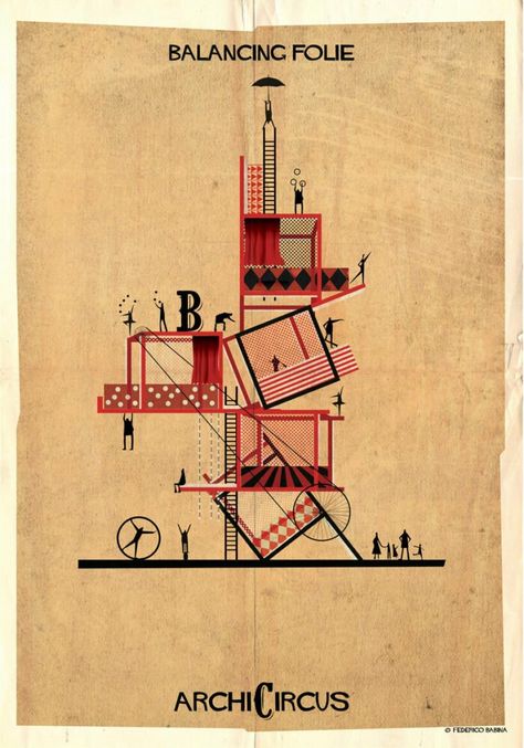 Circus Architecture, Federico Babina, Circus Show, Pavilion Design, Latest Series, Architectural Section, Music Composition, Architecture Illustration, Kids Watches