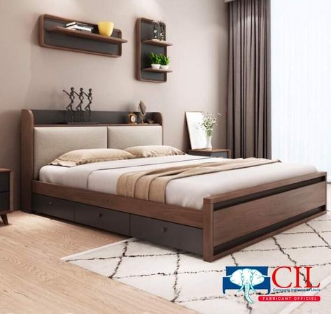 Wooden King Size Bed, Bedroom Furniture Set, Stylish Bedroom Design, Wood Bed Design, Wooden Bed Design, Wood Bedroom Furniture, Bed Design Modern, Cama King, Wooden Home