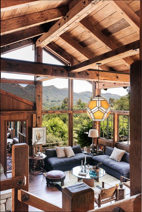 Photo 2 of 11 in A 1970s Topanga Canyon Retreat Gets a Dreamy… Mountain Compound, Storybook Interiors, Cabin Addition, Magical Mountain, Log Home Plan, Hamptons New York, Recording Music, Santa Monica Mountains, Topanga Canyon