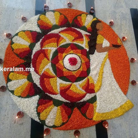 Onam Pookalam For Competition, Onapukalam Design, Best Onam Pookalam Design, Onam Paintings Ideas, Onam Flower Rangoli Design, Flower Rangoli For Onam, പൂക്കളം Design, Onam Pukalam Design, Onam Kolam Designs